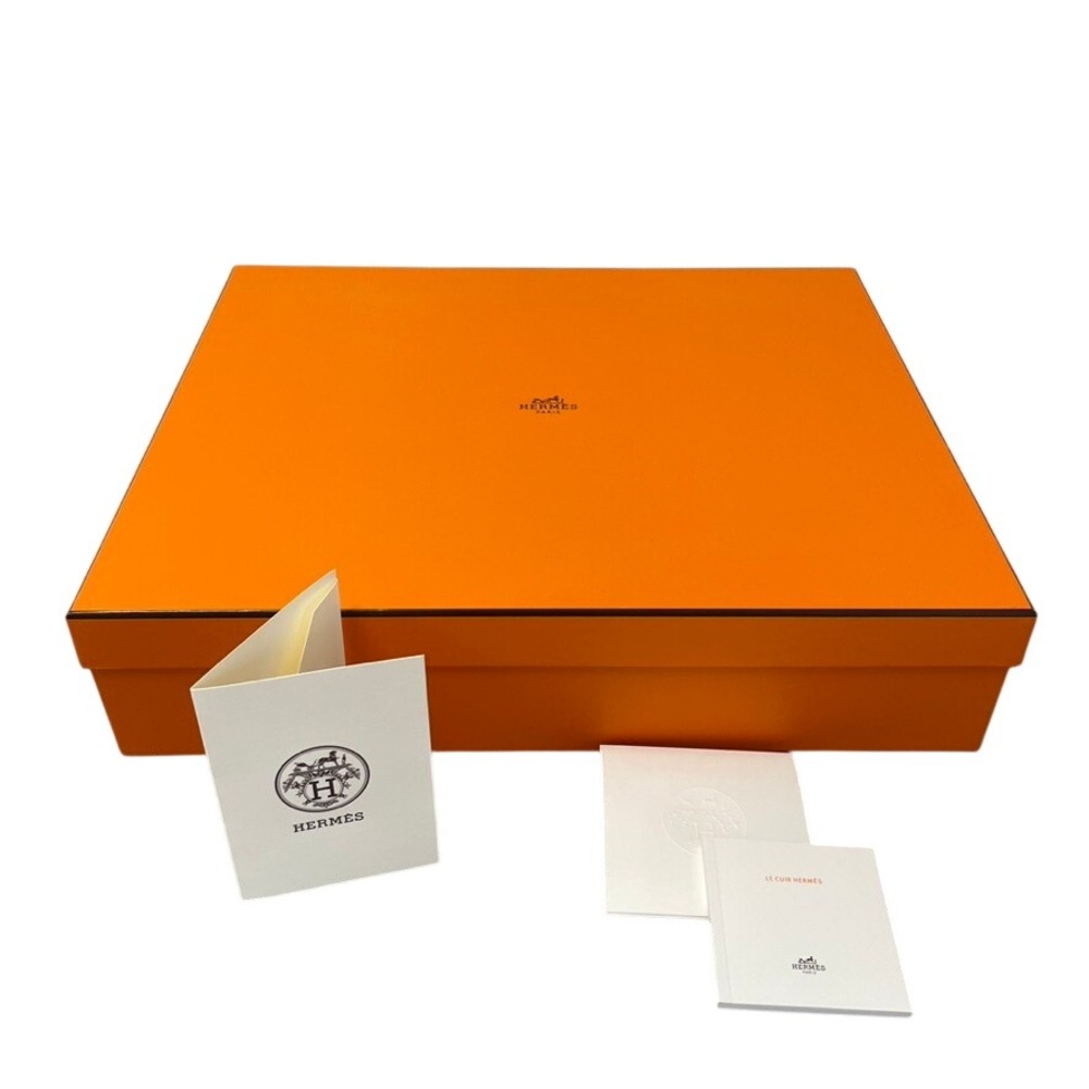 Hermes Large Storage Box Orange Authentic With Care Booklets 17.75x14.5x4